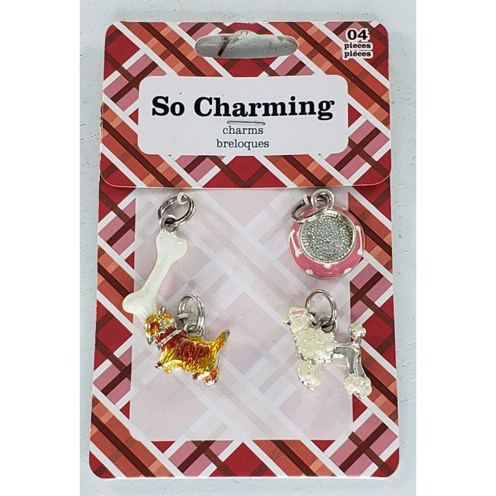 So Charming Charms Poodle Scotty Dog Bone Bowl NIP Horizon Group